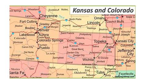 Map Of Kansas And Colorado Maps For You