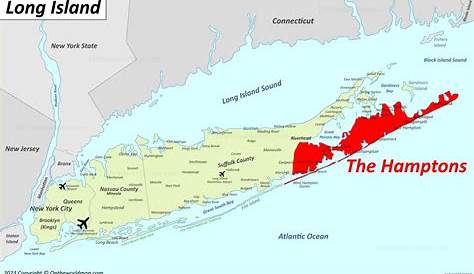 Map Of Hamptons Long Island New York