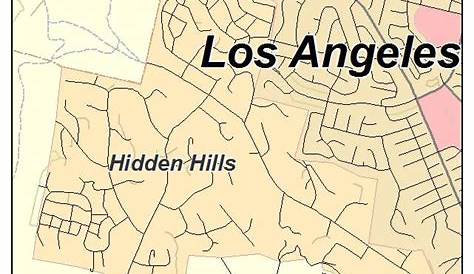 Aerial Photography Map of Hidden Hills, CA California