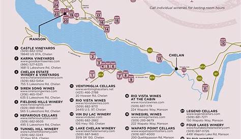 Lake Chelan Winery Map