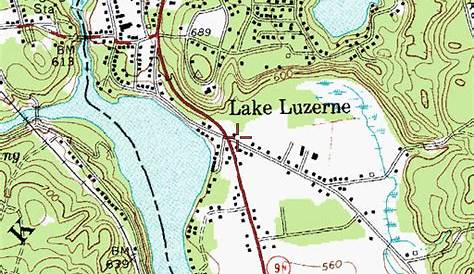 Antique Lake Luzerne New York 1955 US Geological Survey Etsy