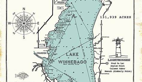 Lake Winnebago Wall Map