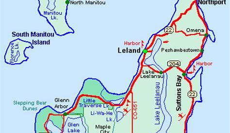 Winery Tour Map Leelanau Peninsula Wineries