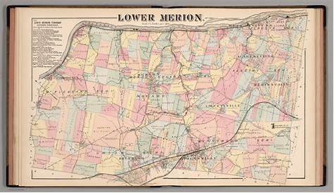 What towns are in Lower Merion Where is Map