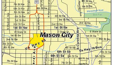 Mason City Map Print Mason City Map Poster Wall Art Ia City Etsy