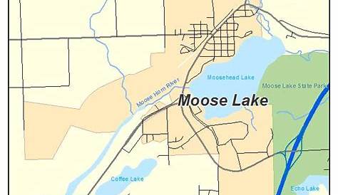 Aerial Photography Map of Moose Lake, MN Minnesota