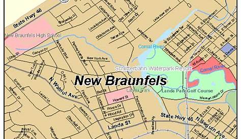 Map Of New Braunfels Texas