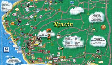 Rincon, Puerto Rico. OSM. Major Cities Stock Illustration
