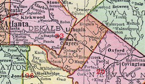 Map Of Rockdale County Ga