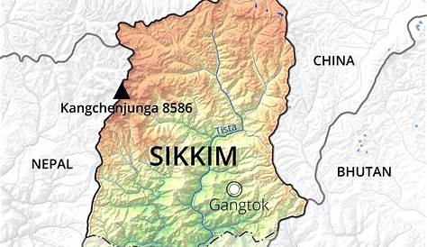 Sikkim Sub-division Map, Sikkim District Map, Census 2011 @vList.in