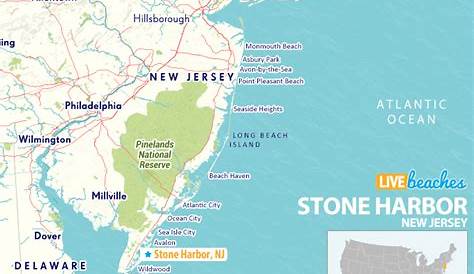 Stone Harbor New Jersey USA shown on a Geography map or road map Stock