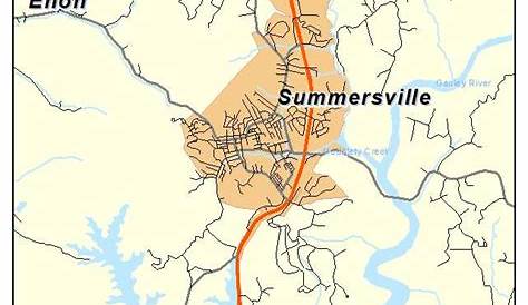 Map of Summersville, WV, West Virginia