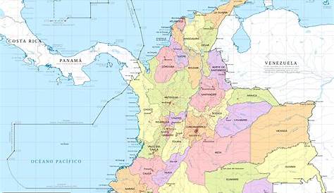 Mapa político de Colombia para imprimir Mapa de departamentos de