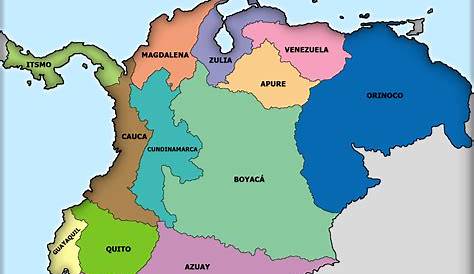 Mapa de Colombia con nombres para imprimir