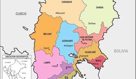 Mapa vial del departamento de Puno