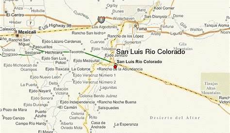 Gray Simple Map of San Luis Rio Colorado