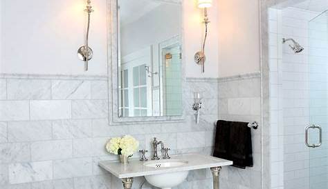 10 Gorgeous Way to Use White Marble Tile For Bathroom | Cement Tiles in
