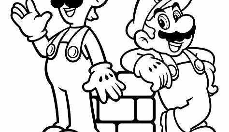 Disegni di Luigi da Colorare e Stampare: PDF Super Mario Gratis - GBR