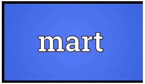 Mart Meaning - YouTube