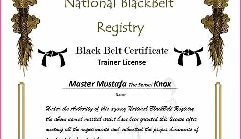 Free Printable Martial Arts Certificates - Printable Templates