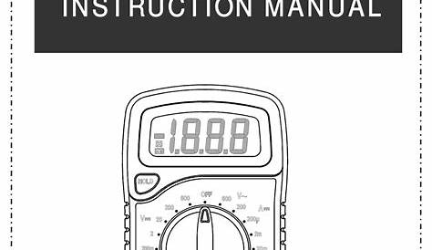Mas830B Multimeter Manual