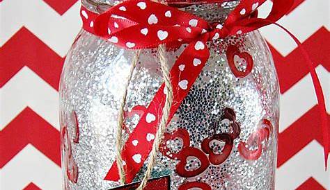 Mason Jar Valentine Crafts Doilies & Heart Love