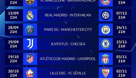 Ligue des champions: le calendrier complet des matchs du PSG et de