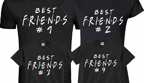 Funny Best Friend Shirts Crazy BFF Matching Black Cotton T-Shirts