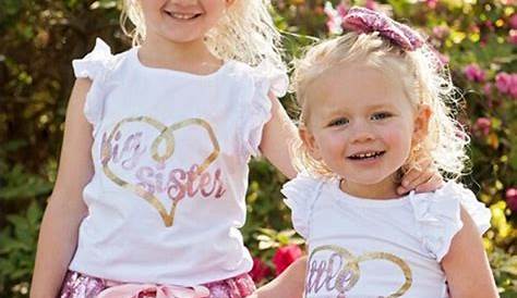 2017 Fashion Newborn Baby Kids Sisters Letters Heart Matching Clothing