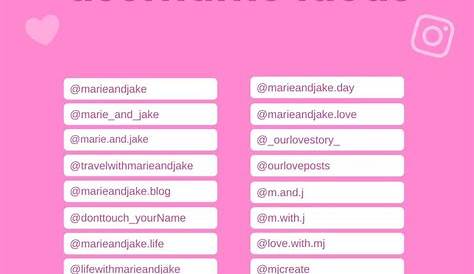 Matching Usernames For Instagram / Instagram Names For Girls Boys