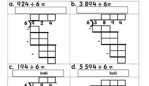 Bahagi Matematik Latihan Bahagi Tahun 3 - Contoh Soalan Bahagi Darjah 3
