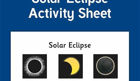 Math Solar Eclipse Activity Free Printable Sheet