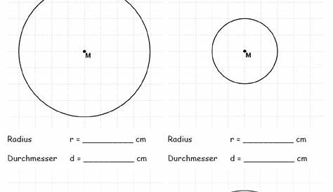 Kreisumfang berechnen (Klasse 9/10) - Mathe-Arbeitsblätter mit Lösungen