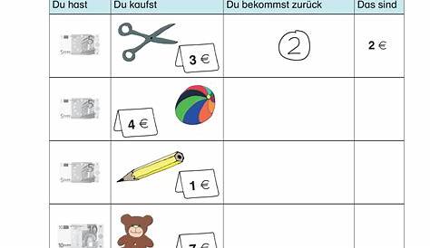 rechnen mit Geld ZR 20 (2) in 2020 | Rechnen mit geld, Nachhilfe mathe