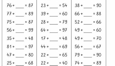 Rechentabellen Addition bis 100 (Klasse 2) | Mathe, 2. klasse, Mathe 2