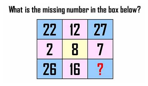 Mathematical Puzzles With Answers