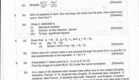 mathematics form 1 exam paper kssm - XaviertaroMckay