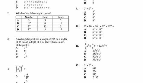 Mathematics Form 2 Chapter 2 Exercise With Answers - Chapter 2 Maths