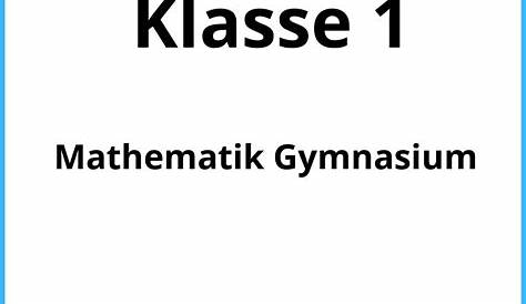 Mathematik 1. Klasse - Grundschule