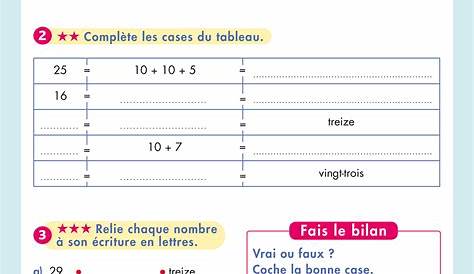 évaluation maths CE1 – Monsieur Mathieu