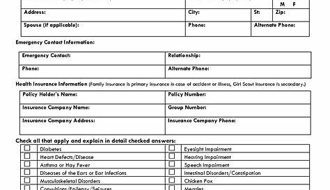 Medical Exam Form – templates free printable