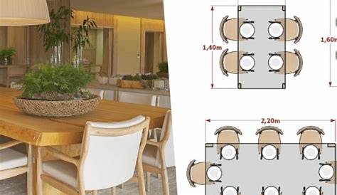 Como calcular o tamanho de uma mesa de jantar com seis lugares? | CASA.COM.BR