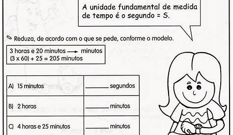 (MATEMÁTICA) Atividades medidas de comprimento, massa e tempo