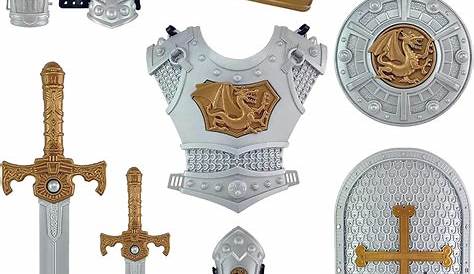 Amazon.com: Medieval Knight in Shining Armor Pretend Role Play Plastic