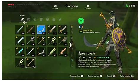 The Legend Of Zelda : Breath Of The Wild - Guide des équipements - Game