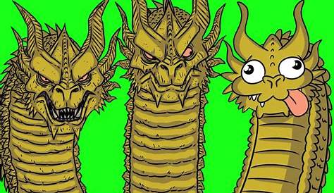 Pegatina «Meme de dragón de tres cabezas» de Media0102 | Redbubble