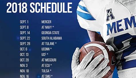 Memphis announces 2018 football schedule