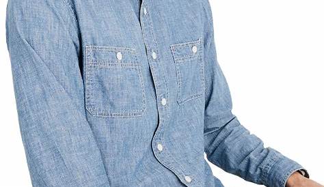 Men’s Madewell Perfect Slim Fit Indigo Dot Denim ButtonUp Shirt, Size