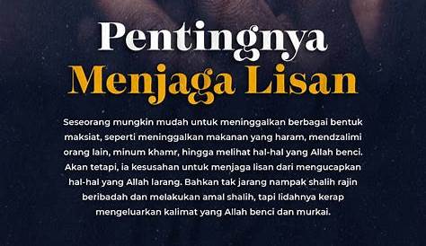 Poster Islami Menjaga Lisan Dari Banyak Berbicara - BimbinganIslam.com