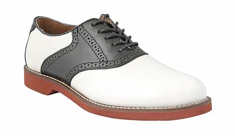 Vintage Men's Saddle Shoes Oxfords Black and White 11B